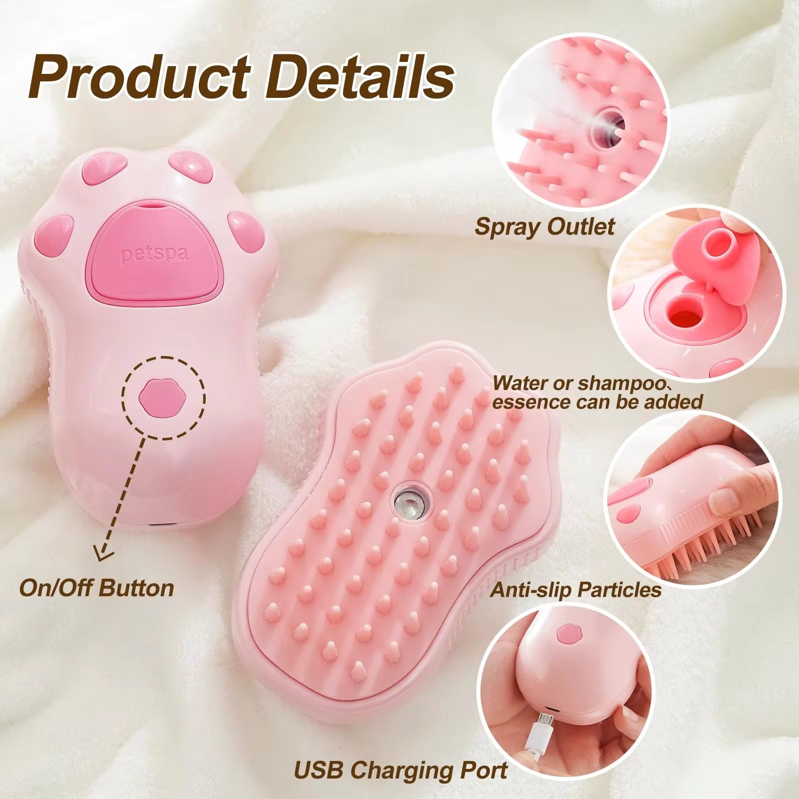 Rechargeable Steam Brush 
