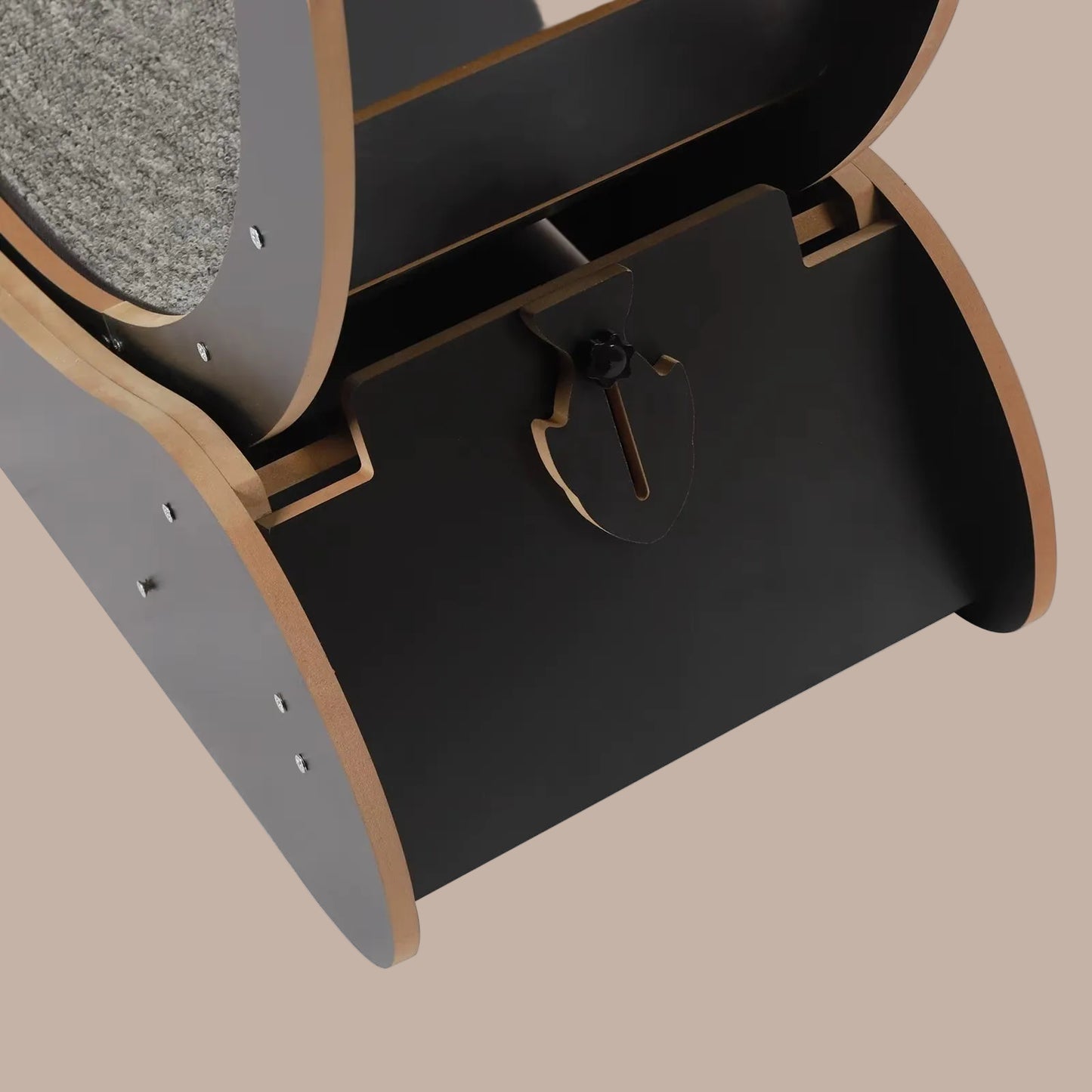 43.3*13.4*40.1In High-Fiber Board Drum Type Cat Exercise Wheel, Large Cat Treadmill with Carpet Runway Cat Toy for Indoor Cats