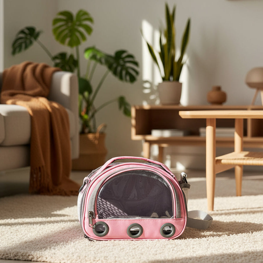 Foldable Cat Dog Bird Rabbit Carrier Bag with Thick Cotton Cushion Pet Aviation  Anti-Suffocation Portable Travel Bag