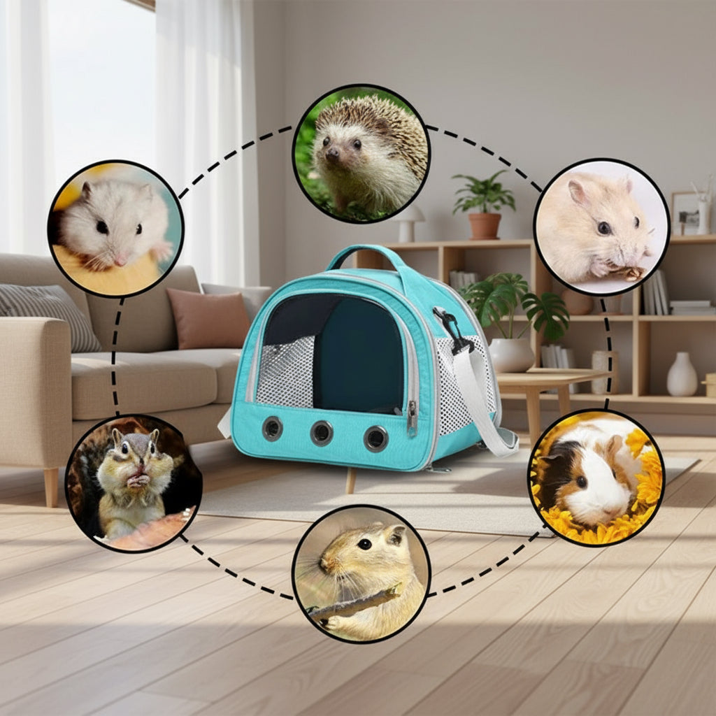 Foldable Cat Dog Bird Rabbit Carrier Bag with Thick Cotton Cushion Pet Aviation  Anti-Suffocation Portable Travel Bag