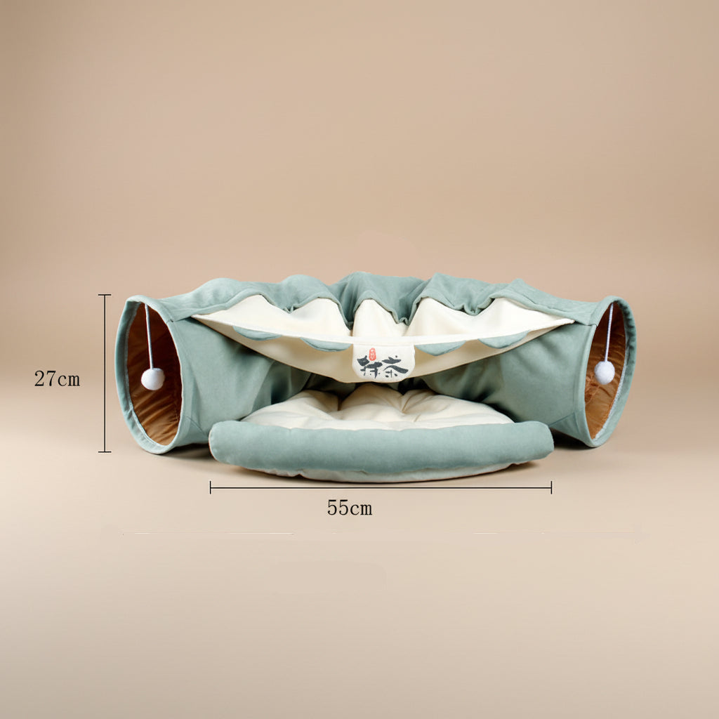 Pet Cats Tunnel Interactive Play Toy Mobile Collapsible Ferrets Rabbit Bed Tunnels Indoor Toys Kitten Exercising Products