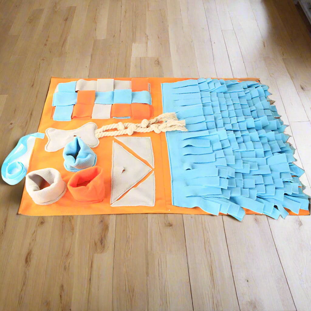 Furryforest Washable Snuffle Smelling Mats for Pet Dogs Anti-Slip Nose Training Blanket Sniffing Pads Dog Puzzle Toys
