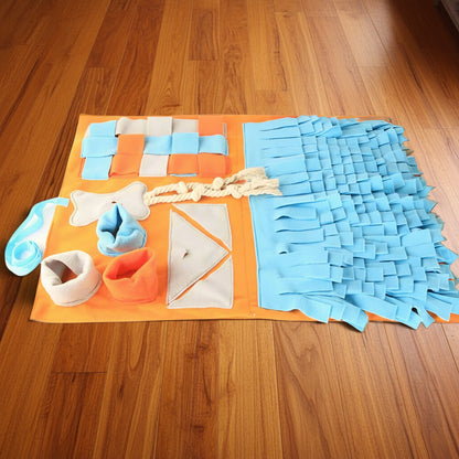 Furryforest Washable Snuffle Smelling Mats for Pet Dogs Anti-Slip Nose Training Blanket Sniffing Pads Dog Puzzle Toys
