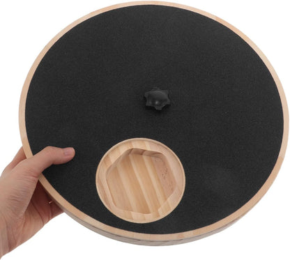 Dog Nail Scratch Pad Pet Claw Grinding Board with Treat Dispenser Rotating Dog Nail Trimming Board for Grooming Filing Training Indoor Paw Care 11.41 X 11.41 X 1.10In
