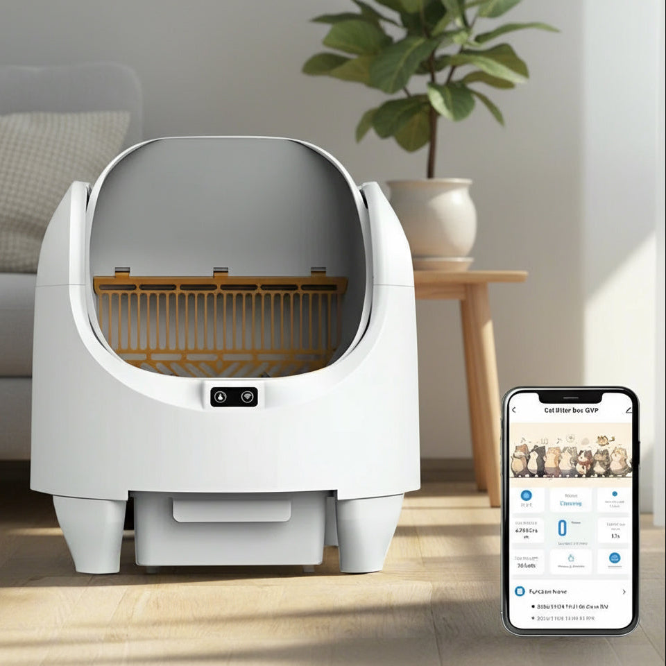 HEYBO Open Top Smart Cat Litter Box — Automatic Self-Cleaning US Spot Delivery within 3 Days