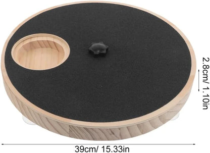 Dog Nail Scratch Pad Pet Claw Grinding Board with Treat Dispenser Rotating Dog Nail Trimming Board for Grooming Filing Training Indoor Paw Care 11.41 X 11.41 X 1.10In