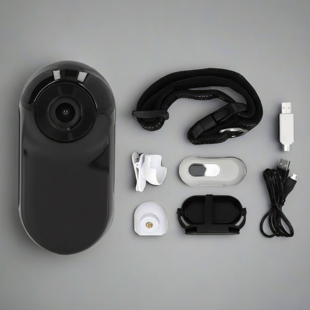 Pet Collar Camera 120 Deg Lens OTG Connection Video Recording Adjustable Magnetic Cat Sport Camera for Outdoor Dog Collar Camera