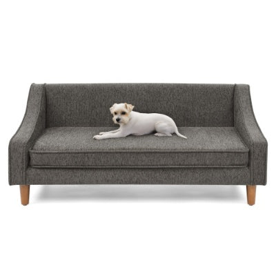 Durable Elevated Dog Sofa Bed - Pet Sofa with Modern Irregular Armrest Design, Comfortable Soft Dog Sofa - Beige