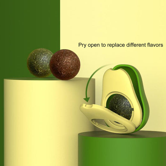 Cute Avocado Catnip Toys Cat Teeth Cleaning Toy - Interactive Pet Toys with Silvervine Ball for Cat Supplies