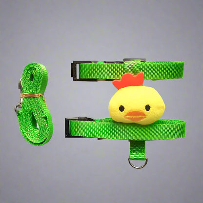 Cartoon Rabbit Harness and Leash Set Walking Adjustable Pet Harnesses for Small Animals Bunny Guinea Pig Mascotas Accessories