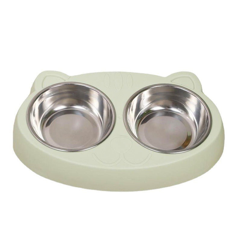 Double Bowls Set | Raised Feeding Station for Dogs & Cats