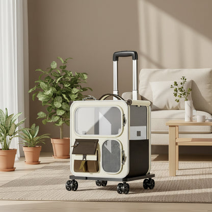 Cat Bag Going Out Portable Cat Backpack Pet Trolley Bag Backpack Multi-Cat Jewelry Dog Large Capacity Suitcase