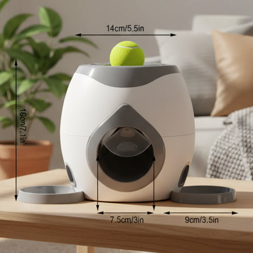 Automatic Ball Launcher for Dog Toy, Interactive Tennis Ball Launcher Machine for Medium Dogs, Interactive Training Smart Feeder