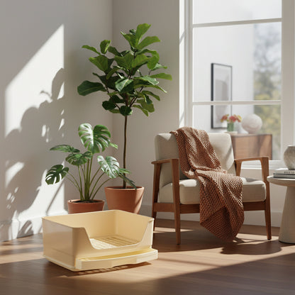 Rabbit Litter Box Portable Non Slip Bottom Pan Bunny Potty Trainer Corner for Chinchillas Ferrets Small Animals Pet Accessories