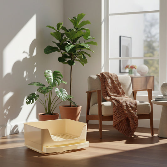 Rabbit Litter Box Portable Non Slip Bottom Pan Bunny Potty Trainer Corner for Chinchillas Ferrets Small Animals Pet Accessories