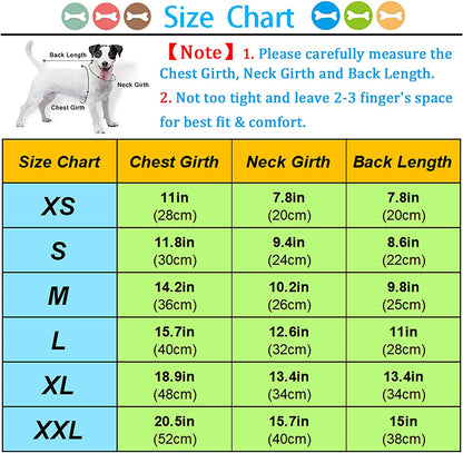 Size guide for medium dog denim jacket