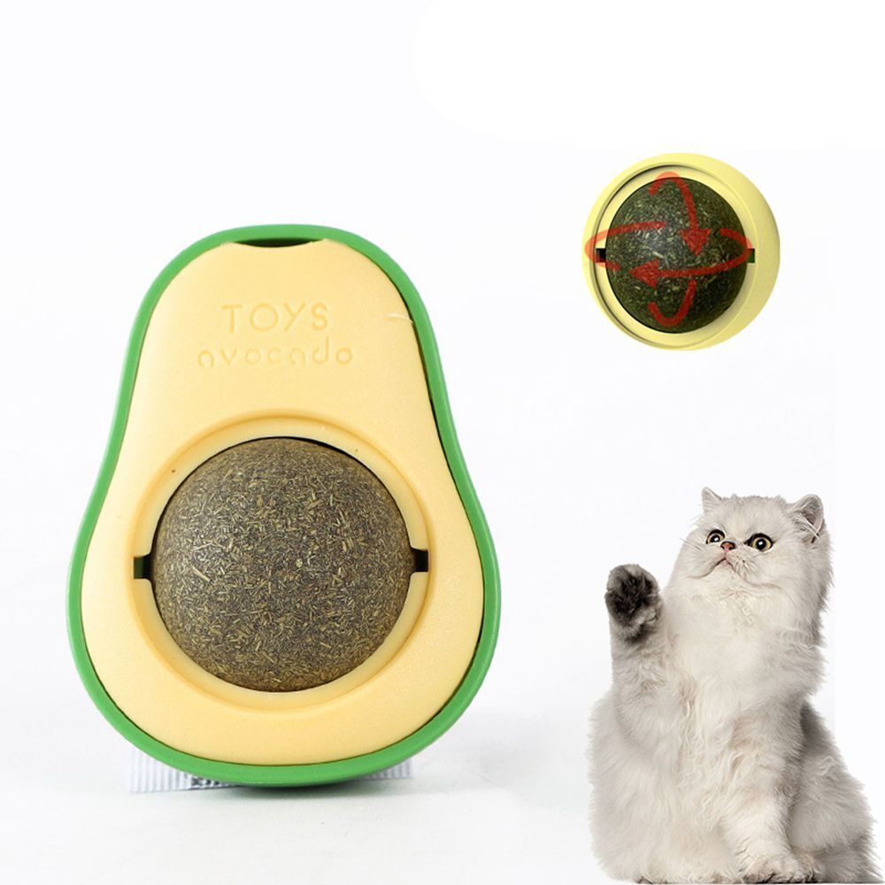 Cute Avocado Catnip Toys Cat Teeth Cleaning Toy - Interactive Pet Toys with Silvervine Ball for Cat Supplies