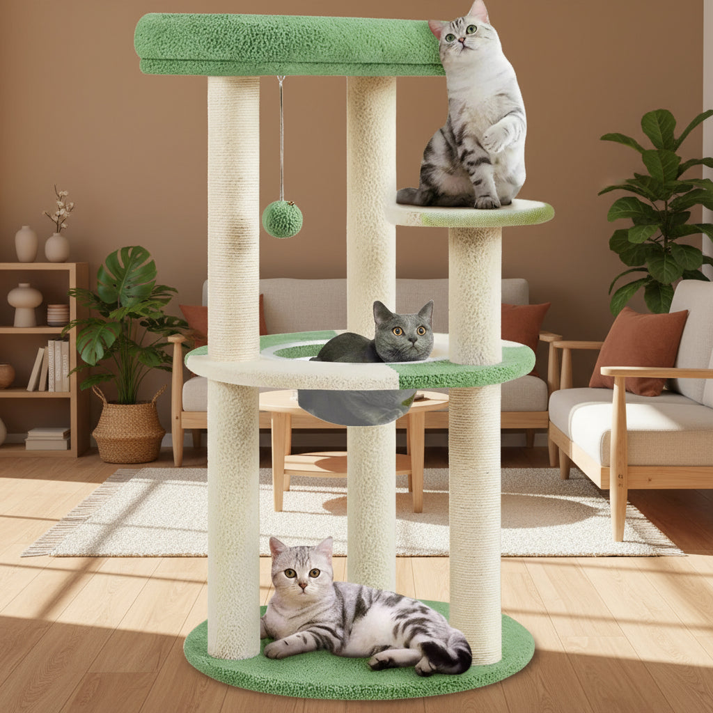 Gillispie Cat Tree with Clear Bowl