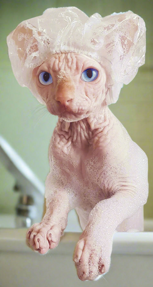 Shower Caps for Sphynx Cats and Small Pets 20Pcs Keep Ears Dry While Bathing