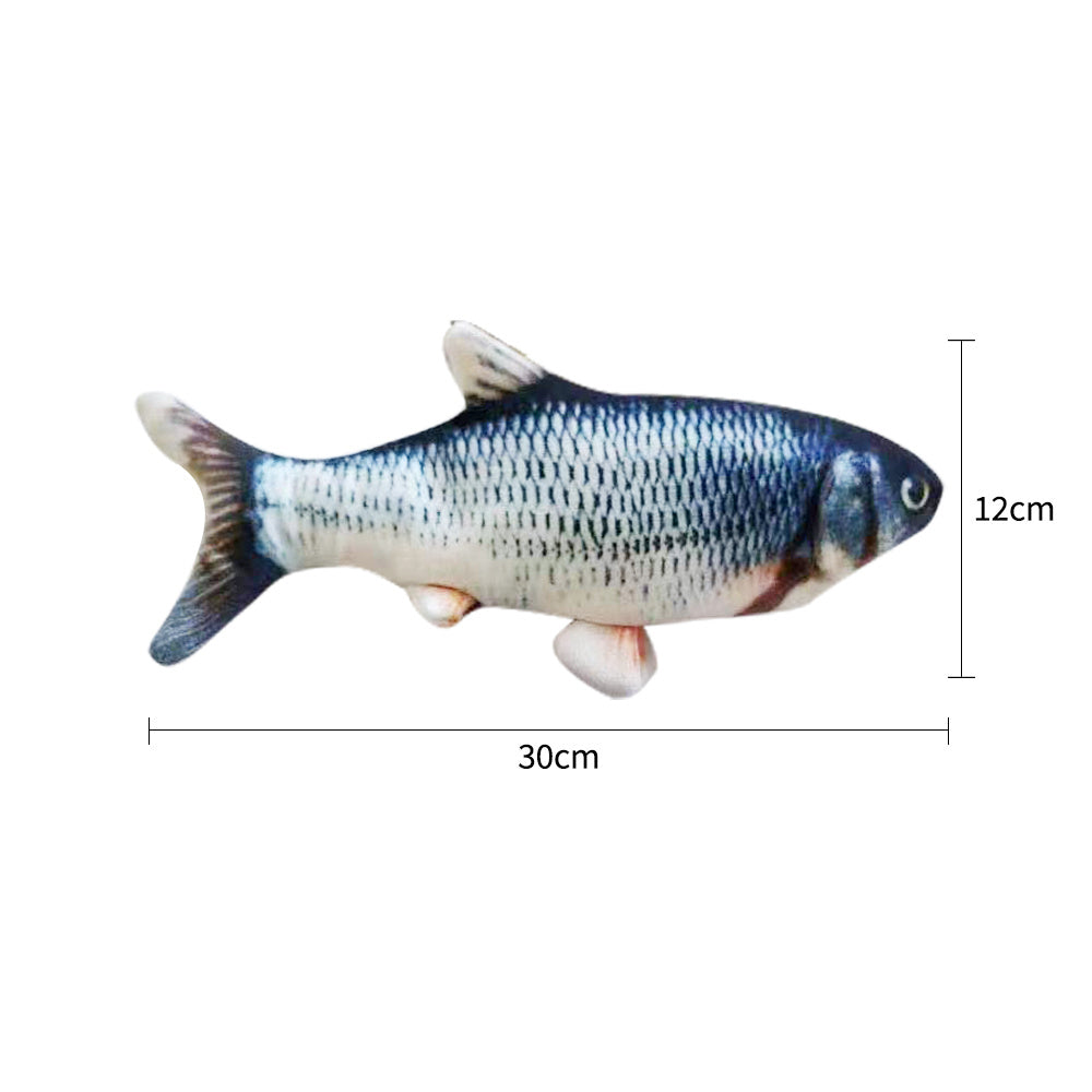 Electronic Pet Cat Toy - Interactive Fish-Shaped USB Rechargeable Cat Toy