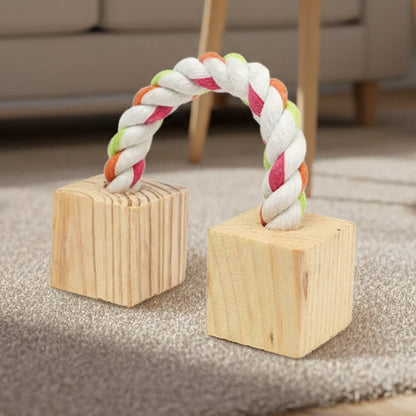 Cute Roller Toys Natural Wooden Pine Dumbells Unicycle Bell Chew Toys for Guinea Pigs Rat Small Pet Molars Supplies