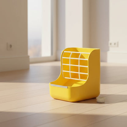 Food Feeder Small Animal Supplies Rabbit Chinchillas Guinea Pig 2 in 1 Feeding Bowls Double Use for Grass and Food