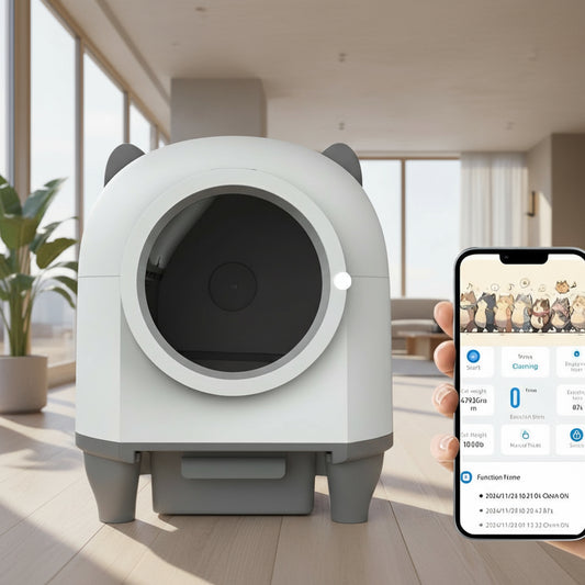 HEYBO Self Cleaning Cat Litter Box 80L Automatic Cat Litter Box with Large Capacity