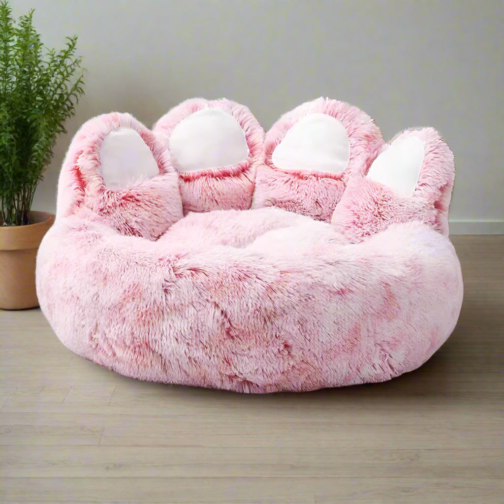 Cute Bear Paw Dog Bed Plush Winter Warm Mat Pets Kennel Large Dog Sleeping Bed Puppy Cat Sofa Blanket Cushion Pets Accessories