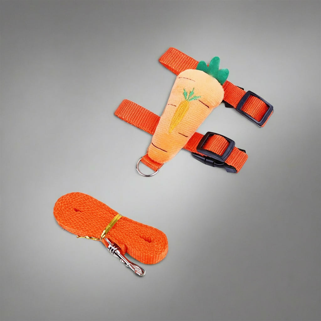 Cartoon Rabbit Harness and Leash Set Walking Adjustable Pet Harnesses for Small Animals Bunny Guinea Pig Mascotas Accessories