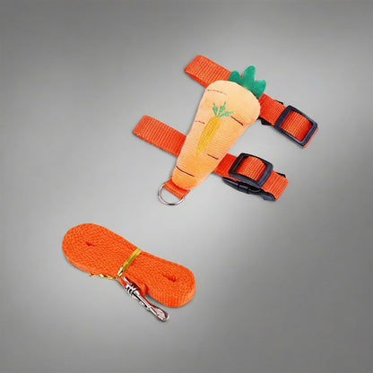 Cartoon Rabbit Harness and Leash Set Walking Adjustable Pet Harnesses for Small Animals Bunny Guinea Pig Mascotas Accessories