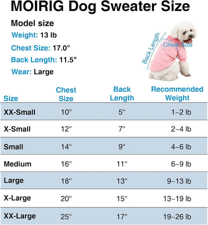 3 Pack Dog Sweater, Dog Sweaters for Small Dogs, Warm Soft Pet Clothes for Puppy, Medium Large Cat, Dogs Girl or Boy, Dog Shirt for Winter Christmas (Pink+Purple+Hotpink, X-Small)