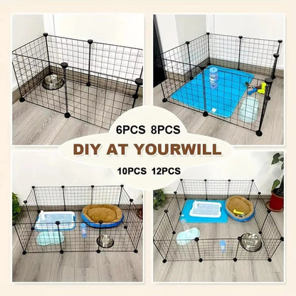 Pet Fence DIY Iron Mesh Can Be Freely Combined Cat Cage Dog Cage Hamster Cage Rabbit Cage