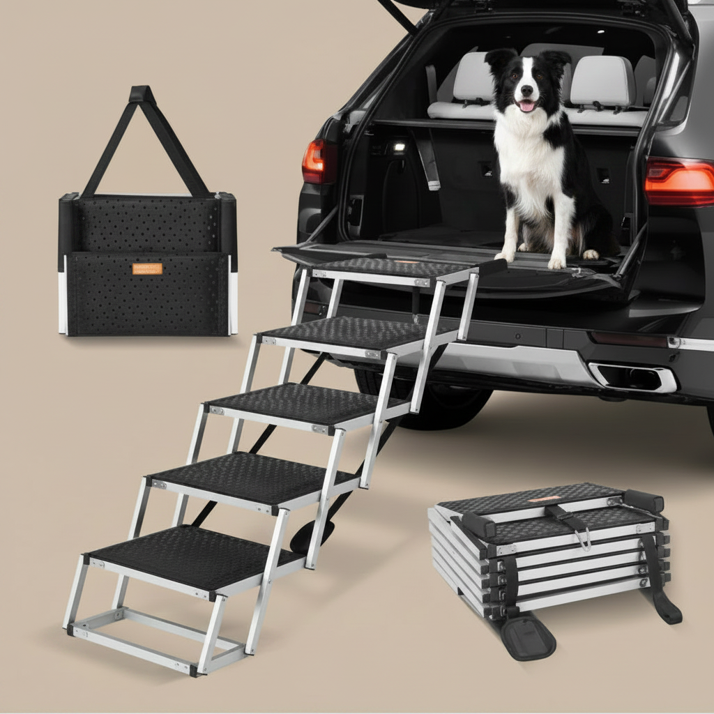 5-Step Folding Pet Stairs  MustLovePets