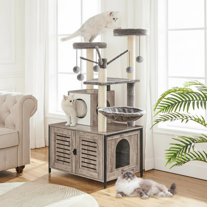 Burslem 52'' Cat Tree with Litter Box Enclosure