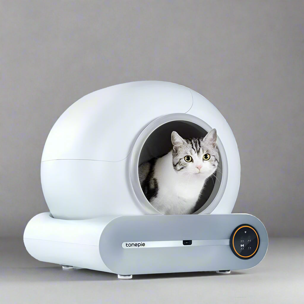 Self Cleaning Cat Litter Box, Ultra-Safe Protection Automatic Cat Litter Box, APP Control/Lower Entry/Large Capacity