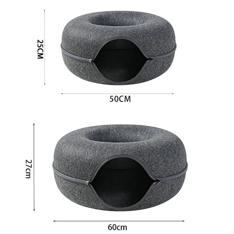 Felt Tunnel Cat Beds