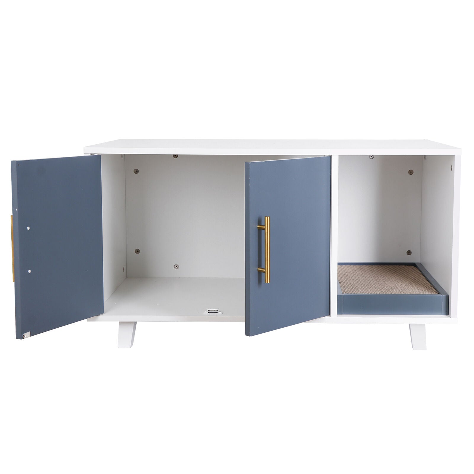 Modern Wood Pet Crate Cat Washroom Hidden Litter Box Enclosure Furniture House