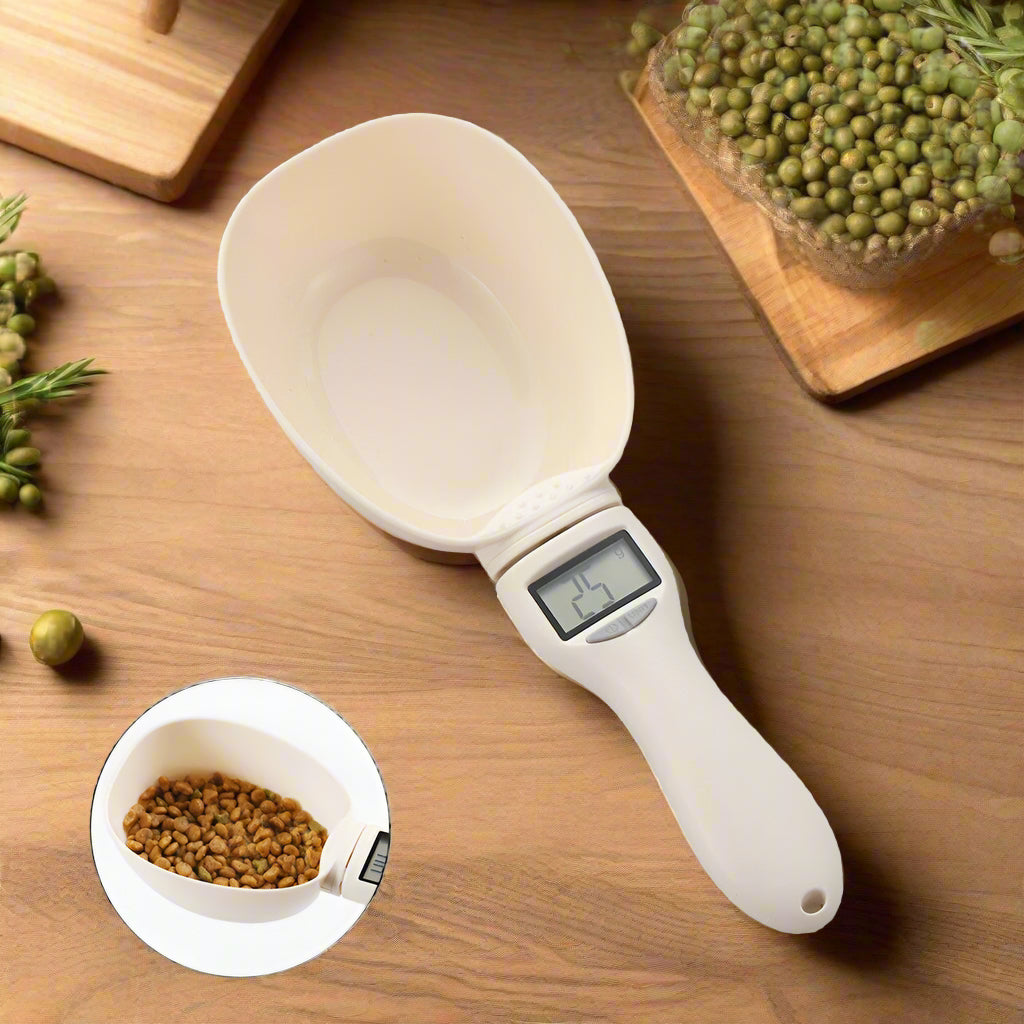 Pet Food Measuring Scoop Electronic Dog Cat Food Measuring Cup Digital Spoon Scale Kitchen Food Scale with LED Display