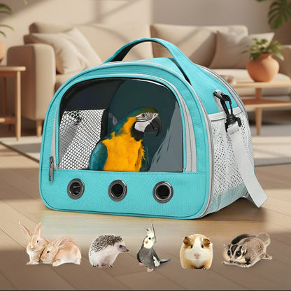 Foldable Cat Dog Bird Rabbit Carrier Bag with Thick Cotton Cushion Pet Aviation  Anti-Suffocation Portable Travel Bag