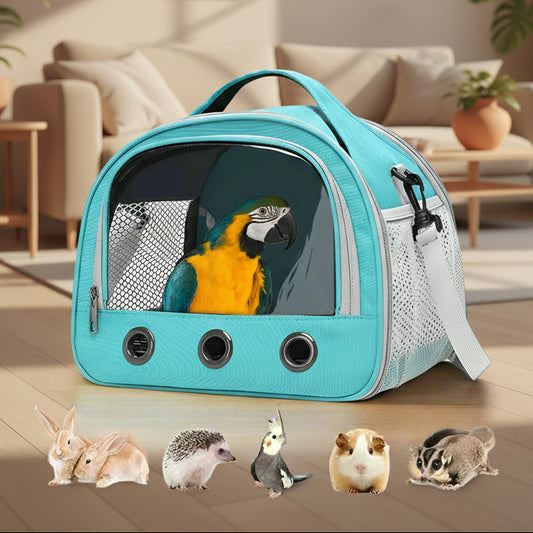 Foldable Cat Dog Bird Rabbit Carrier Bag with Thick Cotton Cushion Pet Aviation  Anti-Suffocation Portable Travel Bag