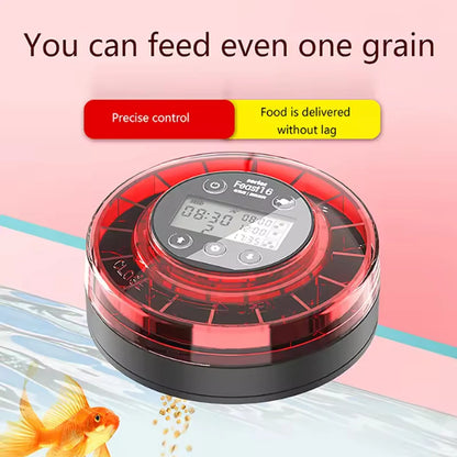 Zyfeedr Automatic Fish Feeder Aquarium Automatic Food Dispenser USB Rechargeable Auto Fish Food Dispenser with Timer LCD Display