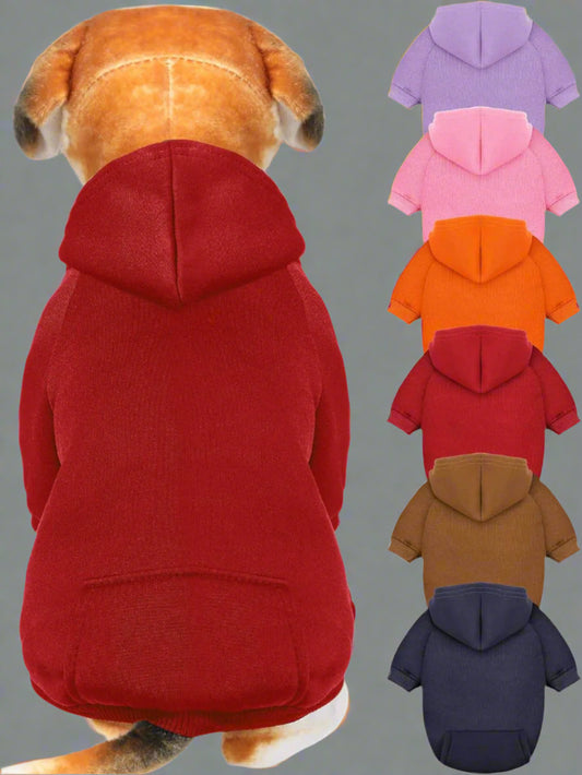 6 Pieces Dog Hoodie Dog Clothes Sweaters with Hat, Pet Winter Clothes Warm Hoodies Coat Sweater for Small Dogs Chihuahua (XXS)