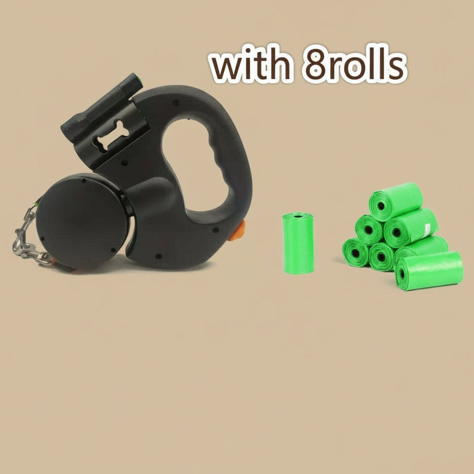 Retractable Dog Leash for Small Dogs Reflective Dual Pet Leash Lead 360 Swivel No Double Dog Walking Leash with Lights Pet Products