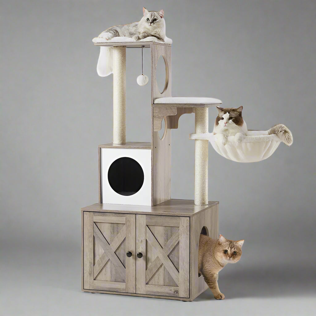 53" Kimmel Cat Tree with Litter Box Enclosure