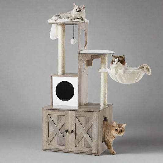 53" Kimmel Cat Tree with Litter Box Enclosure