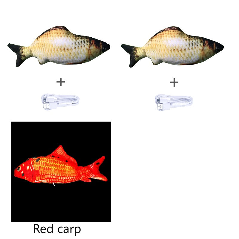 Electronic Pet Cat Toy - Interactive Fish-Shaped USB Rechargeable Cat Toy