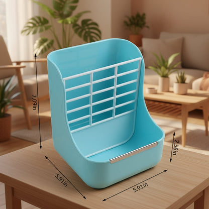 Rabbit Food Feeder Small Animal Supplies Rabbit Chinchillas Guinea Pig 2 in 1 Feeding Bowls Double Use for Grass and Food