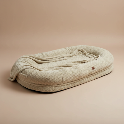 Large Bolster Bed with Blanket