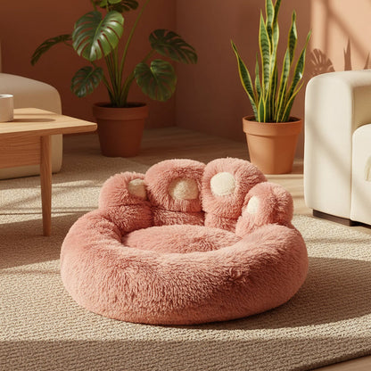 Cute Bear Paw Dog Bed Plush Winter Warm Mat Pets Kennel Large Dog Sleeping Bed Puppy Cat Sofa Blanket Cushion Pets Accessories