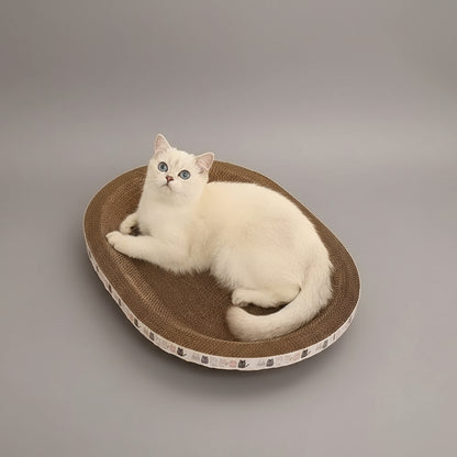 Corrugated Cat Scratcher Cat Scrapers round Oval Grinding Claw Toys for Cats Wear-Resistant Cat Bed Nest Cat Accessories